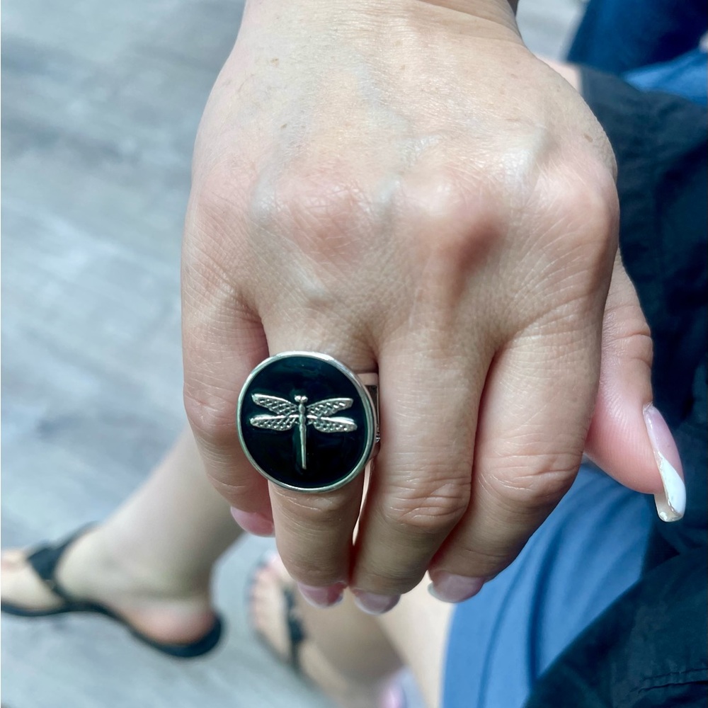 Black Dragonfly Ring, Dragonfly Necklace & Earrings